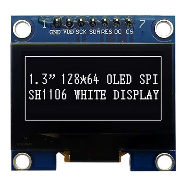 128×64 Beyaz 1.30 inç Grafik OLED Display I2C-SPI