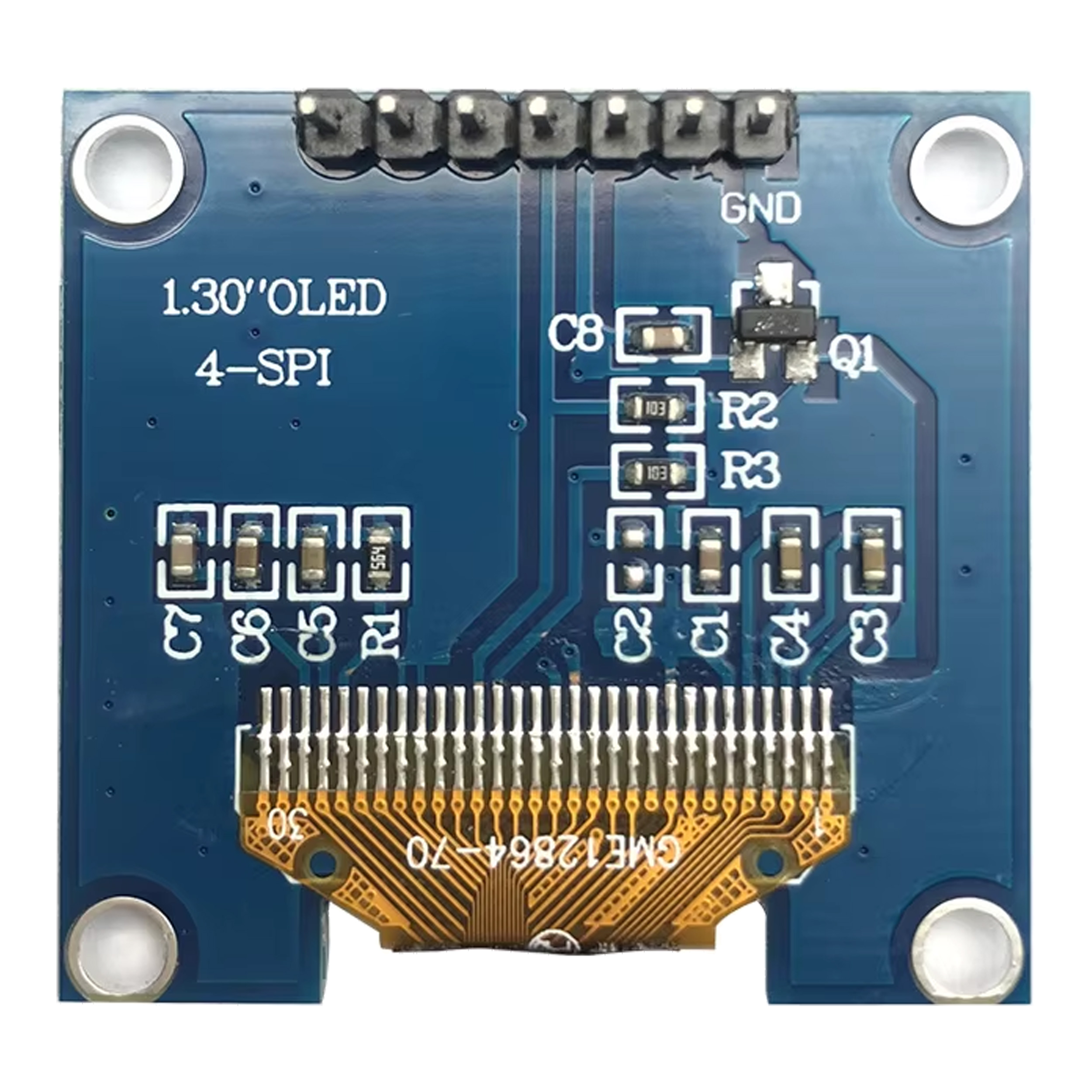 128x64 Beyaz 1.30 inç Grafik OLED Display I2C-SPI