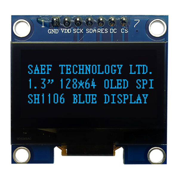 128×64 Mavi 1.30 inç Grafik OLED Display I2C-SPI