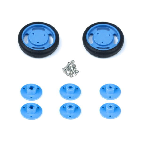 50x11mm Geçmeli Tekerlek Seti – Mavi