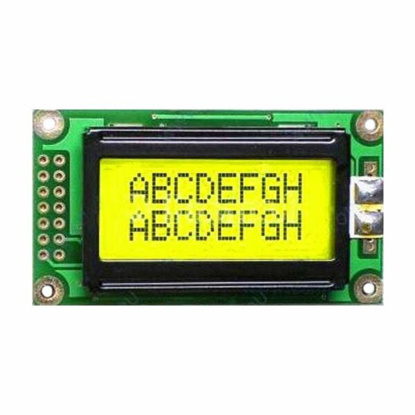 2×8 Yeşil Karakter LCD Display