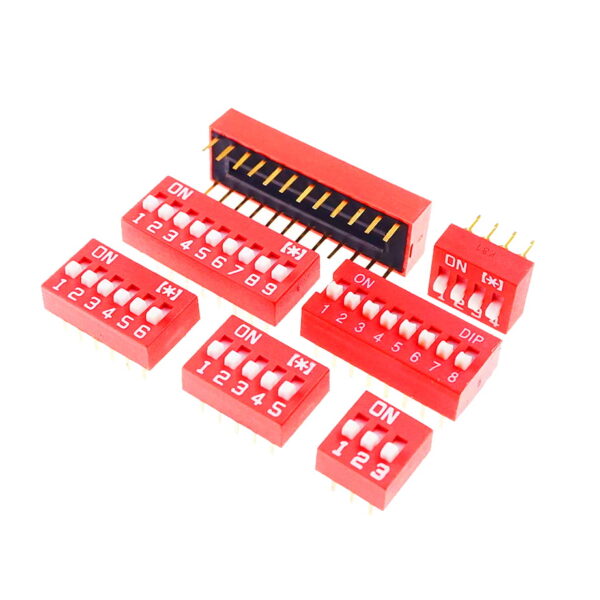 7 Pin Kırmızı Dip Switch