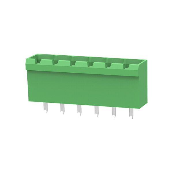 6 Pin 5.08mm Klemens (Erkek-Yeşil-180C-Kapalı)