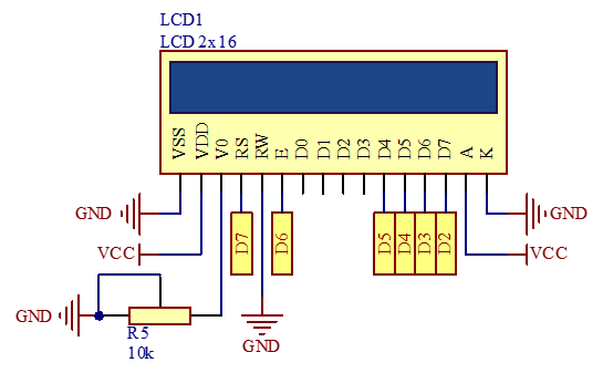 2x16 LCD Bağlantısı