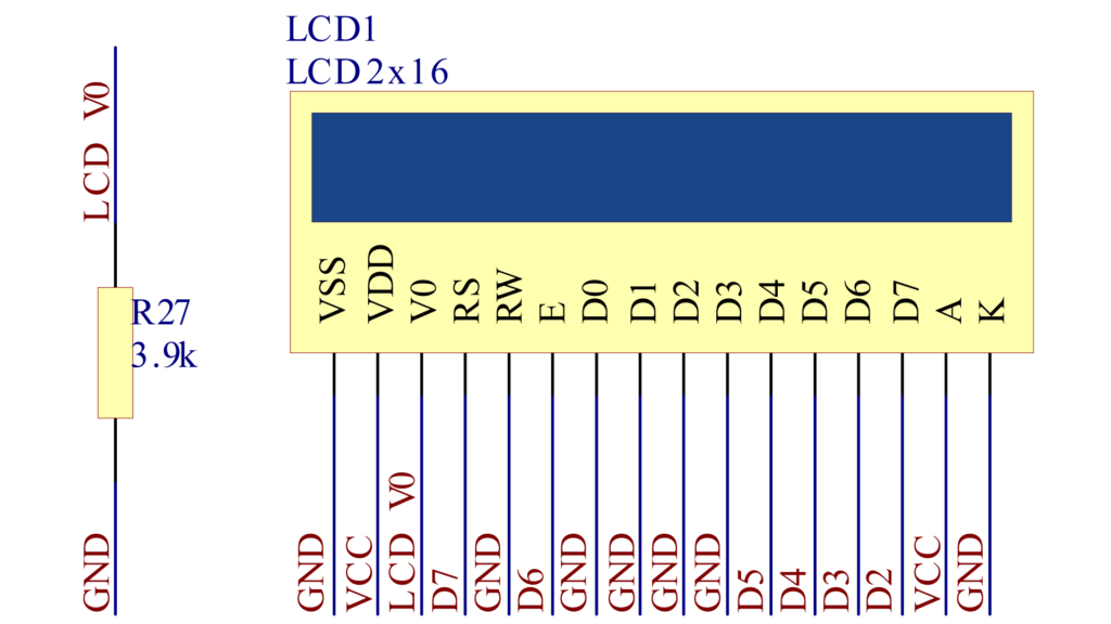 Başlangıç-Kiti-2x16-LCD-Ekran-Bağlantı-Şeması