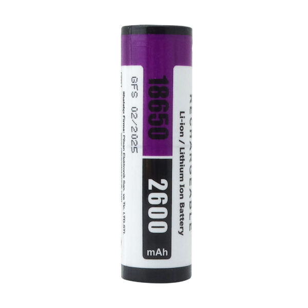 3.7V 2600mAh 18650 Li-ion Pil