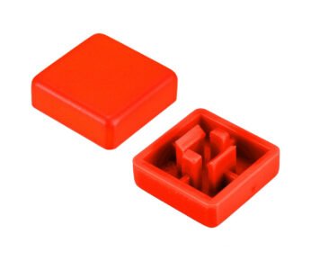 12x12mm Tact Switch Kapağı (Kare – Kırmızı)