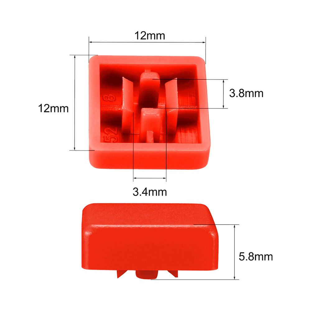 12x12mm-Tact-Switch-Kapağı-(Kare–Kırmızı)-2