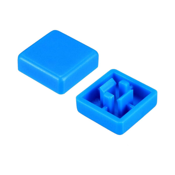 12x12mm Tact Switch Kapağı (Kare – Mavi)