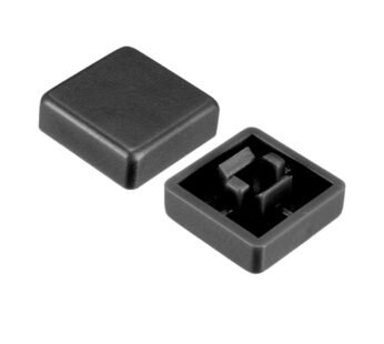 12x12mm Tact Switch Kapağı (Kare – Siyah)