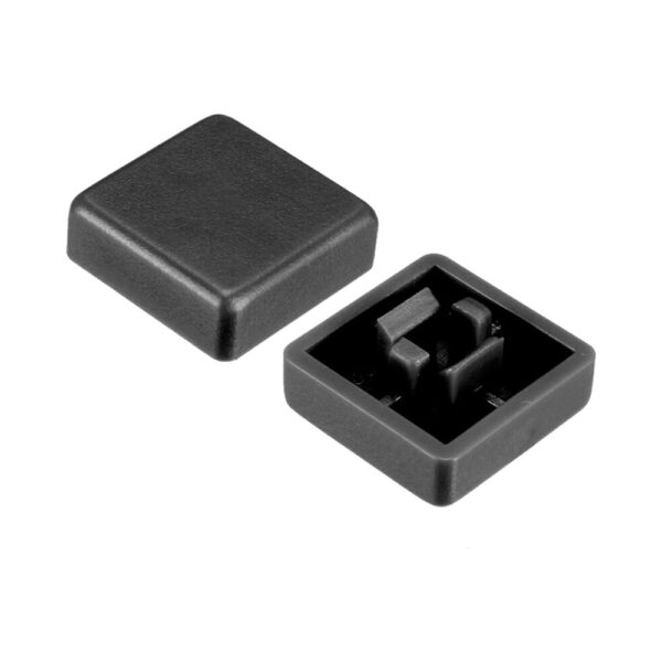 12x12mm Tact Switch Kapağı (Kare – Siyah)