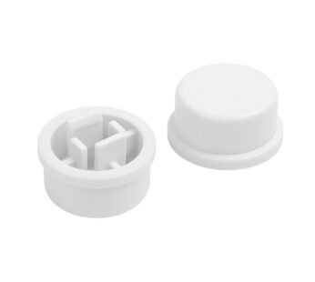 12x12mm Tact Switch Kapağı (Yuvarlak – Beyaz)