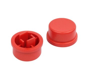 12x12mm Tact Switch Kapağı (Yuvarlak – Kırmızı)
