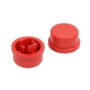 12x12mm Tact Switch Kapağı (Yuvarlak - Kırmızı) 1