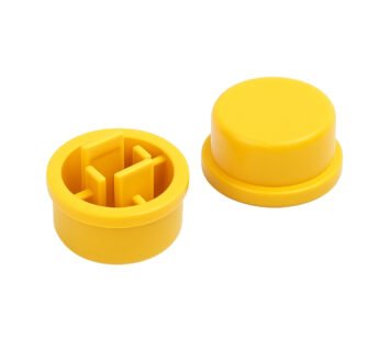 12x12mm Tact Switch Kapağı (Yuvarlak – Sarı)