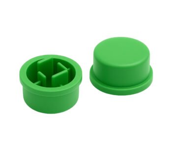 12x12mm Tact Switch Kapağı (Yuvarlak – Yeşil)