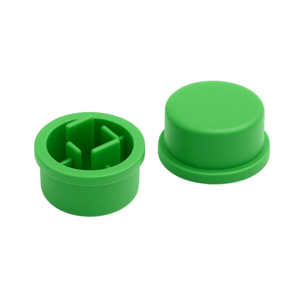 12x12mm Tact Switch Kapağı (Yuvarlak – Yeşil)
