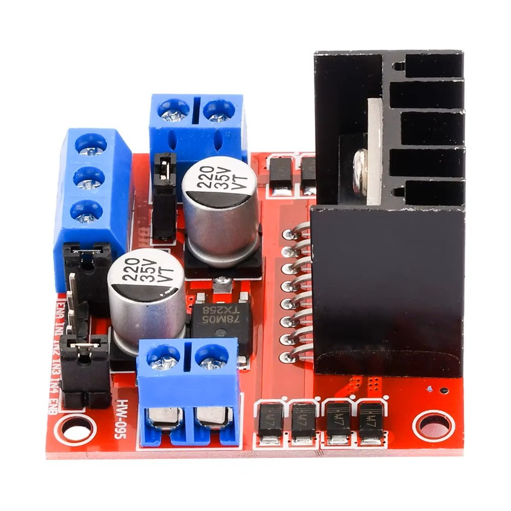 L298N Voltaj Regülatörlü Çift Motor Sürücü Kartı