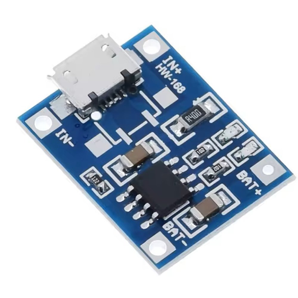 TP4056 Micro USB 3.7V 1S Li-Po Şarj Aleti (Korumasız)