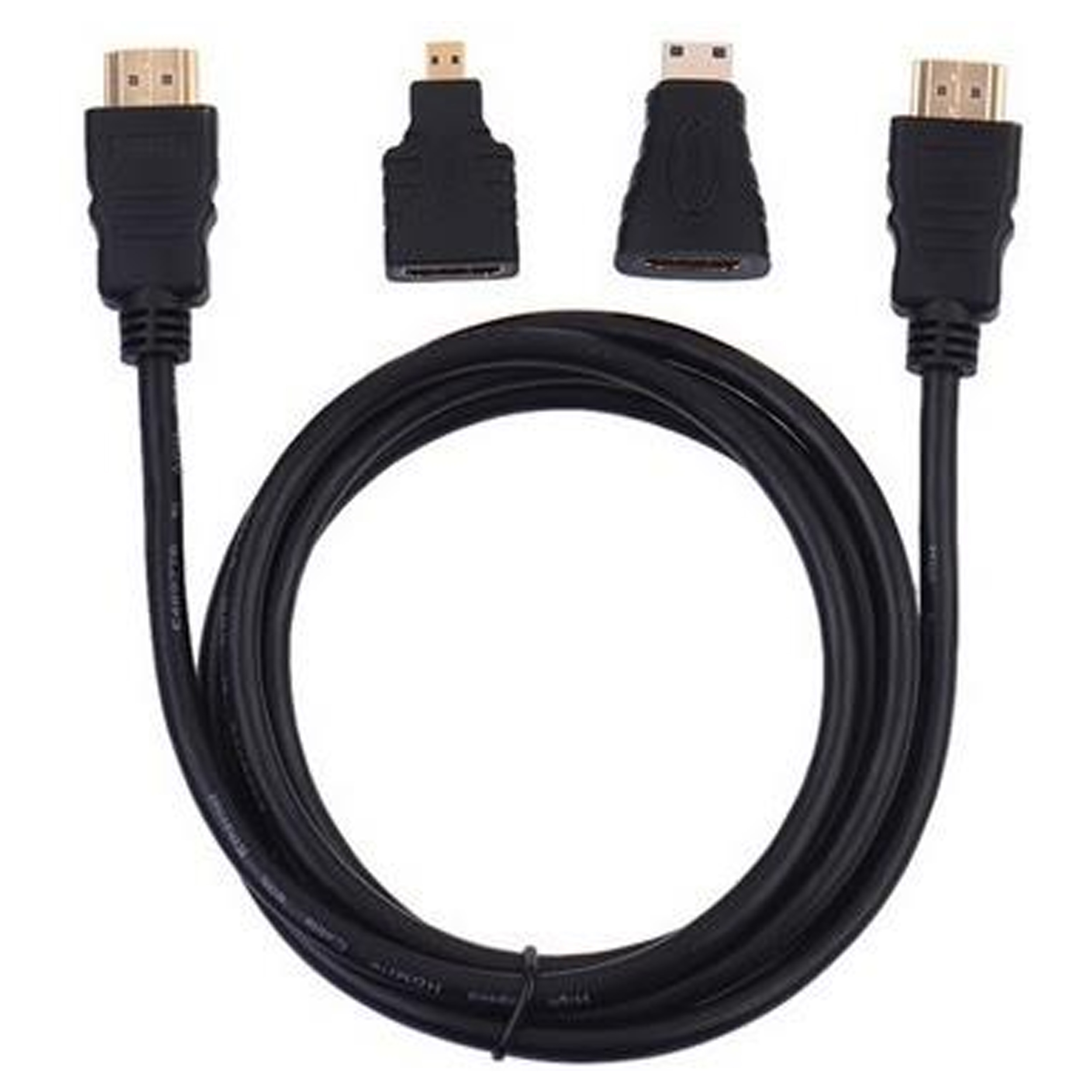 HDMI Kablo 1.5m + HDMI Mini ve HDMI Mikro Dönüştürücü
