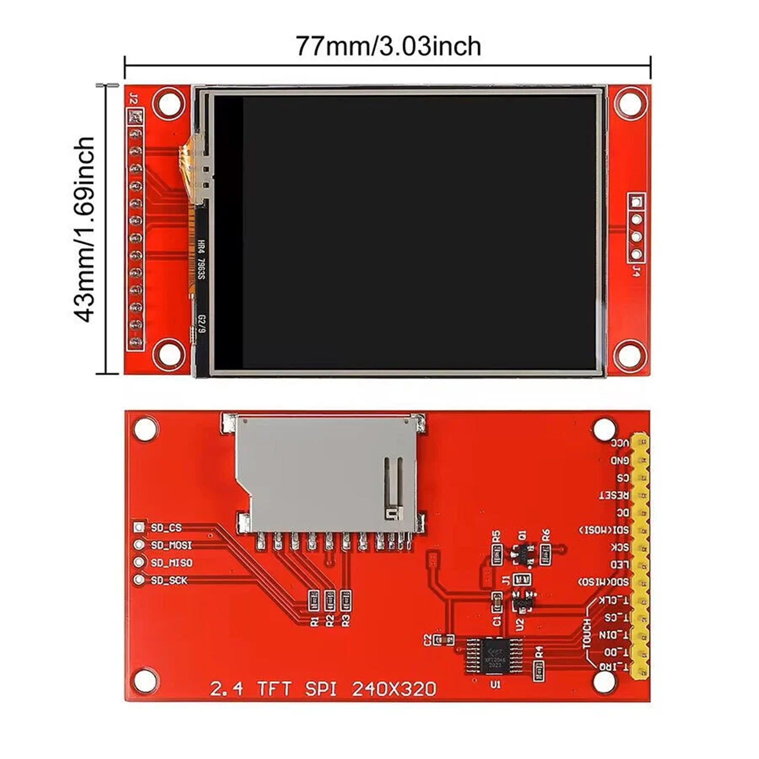 2.8 inç 240x320 ILI9341 SPI Dokunmatik TFT LCD Ekran