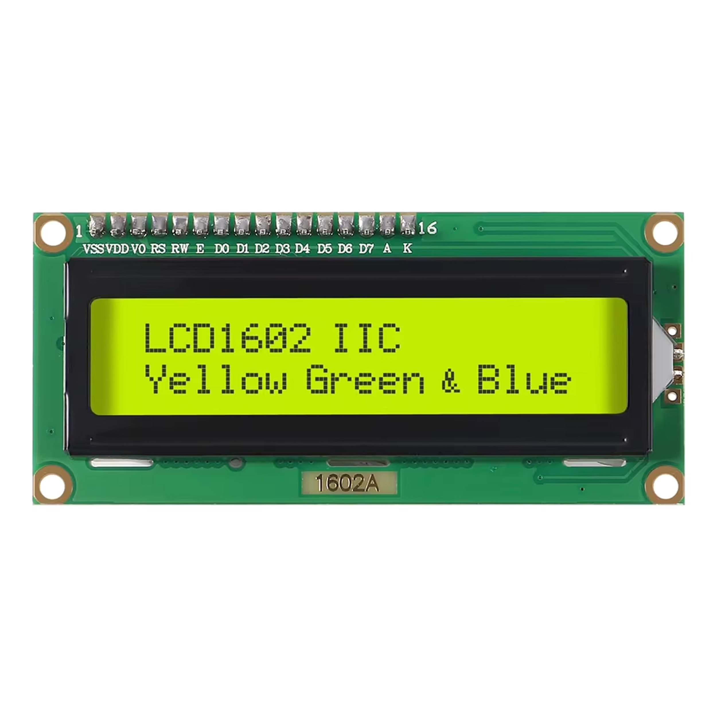 2x16 Yeşil Karakter LCD Display I2C Modüllü