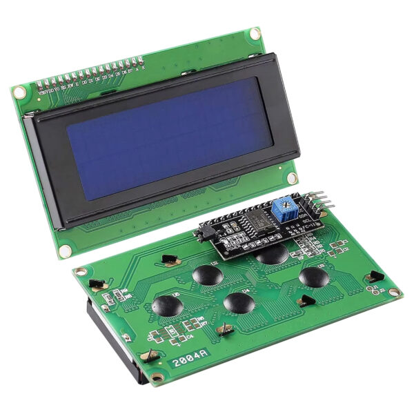 4×20 Mavi Karakter LCD Display I2C Modüllü