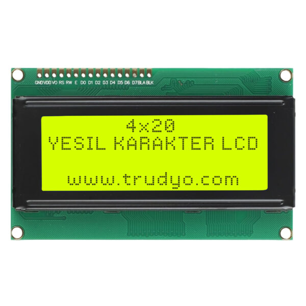 4×20 Yeşil Karakter LCD Display