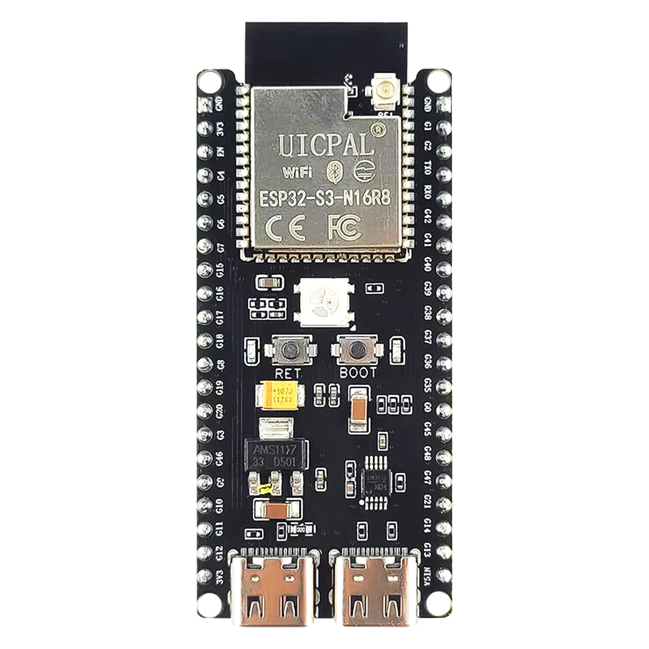ESP32-S3 N16R8 2.8'' LCD'li Geliştirme Kartı