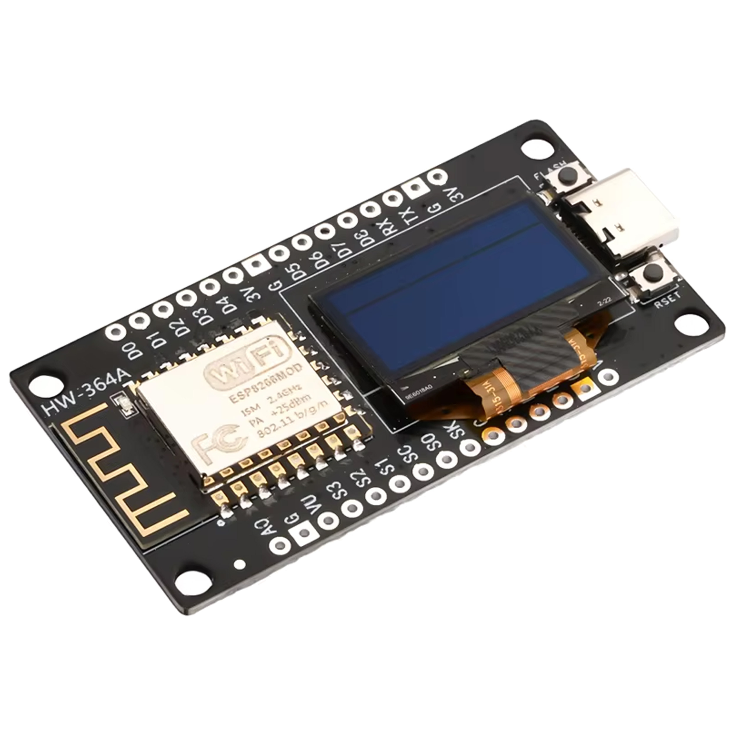 NodeMCU ESP8266 0.96 inç OLED Wifi Geliştirme Kartı Type-C