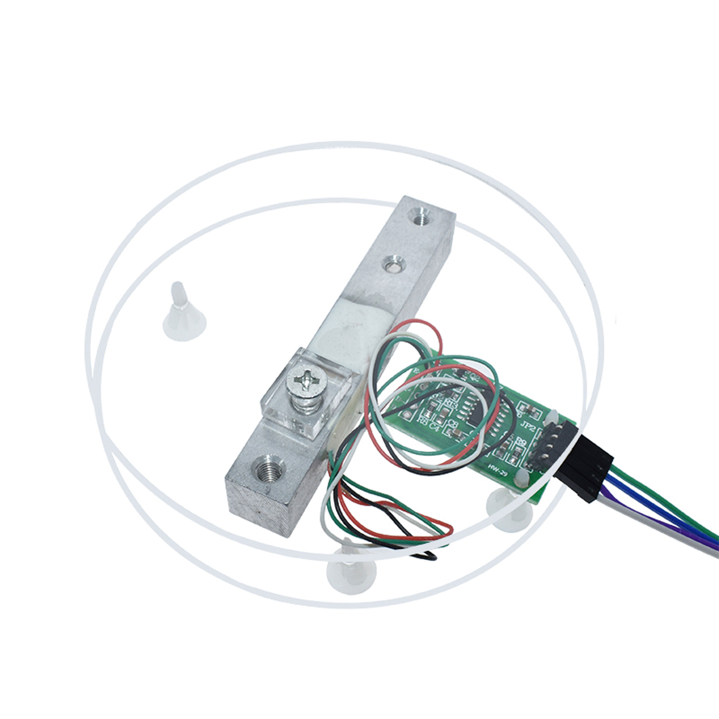 Akrilik Platformlu Yük Hücresi + HX711 Tartı Kiti