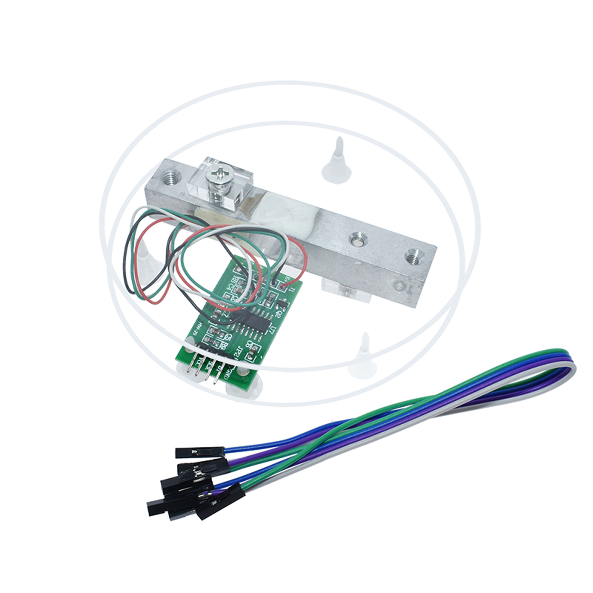 Akrilik Platformlu Yük Hücresi + HX711 Tartı Kiti