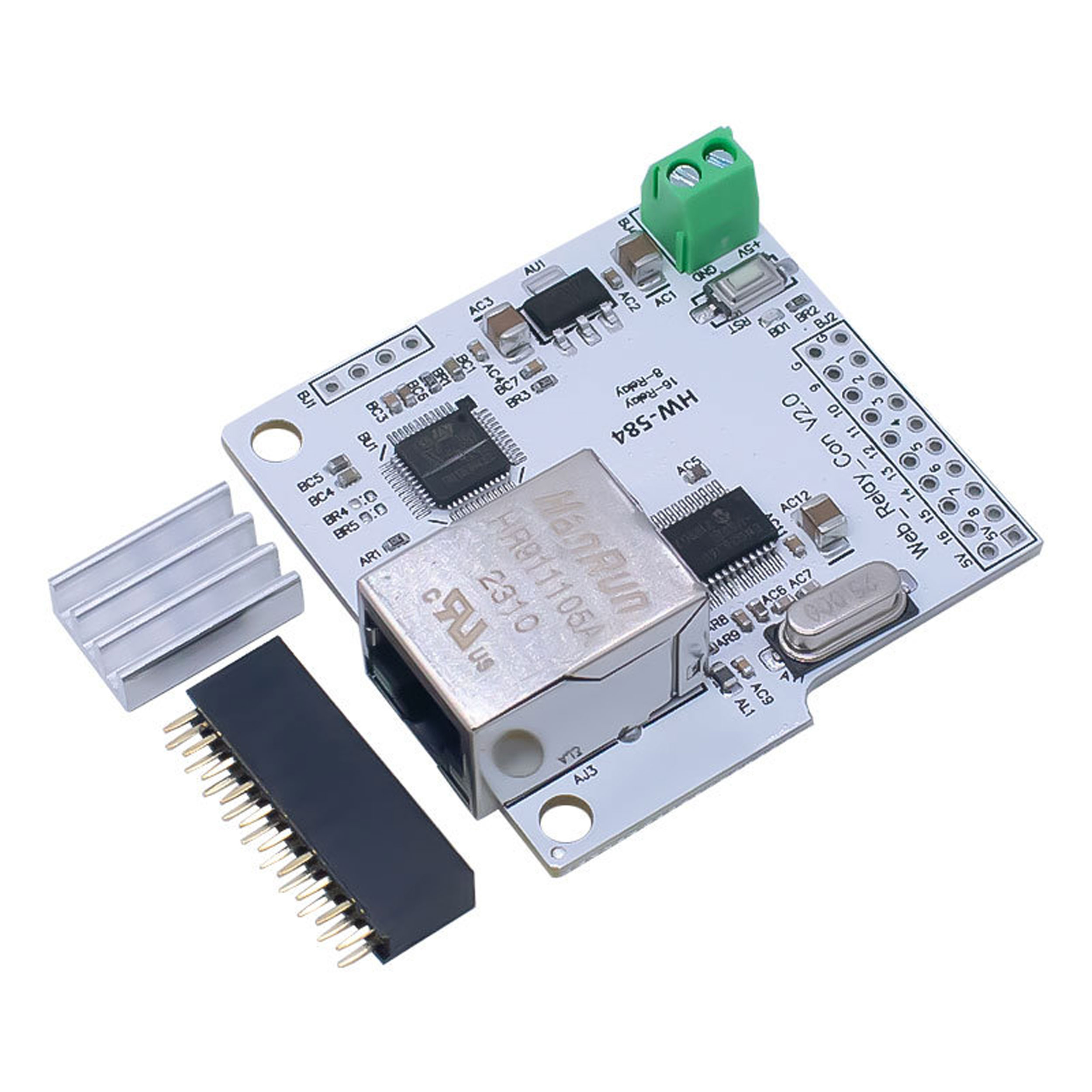 ENC28J60 W5100 16 Kanal Ethernet Web Röle Kontrol Kartı Modülü